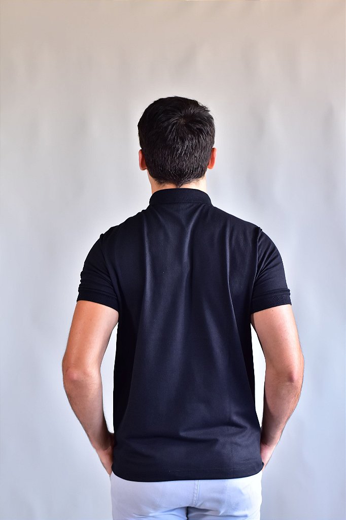 Camisa Gola Polo Masculina LCT – Preta