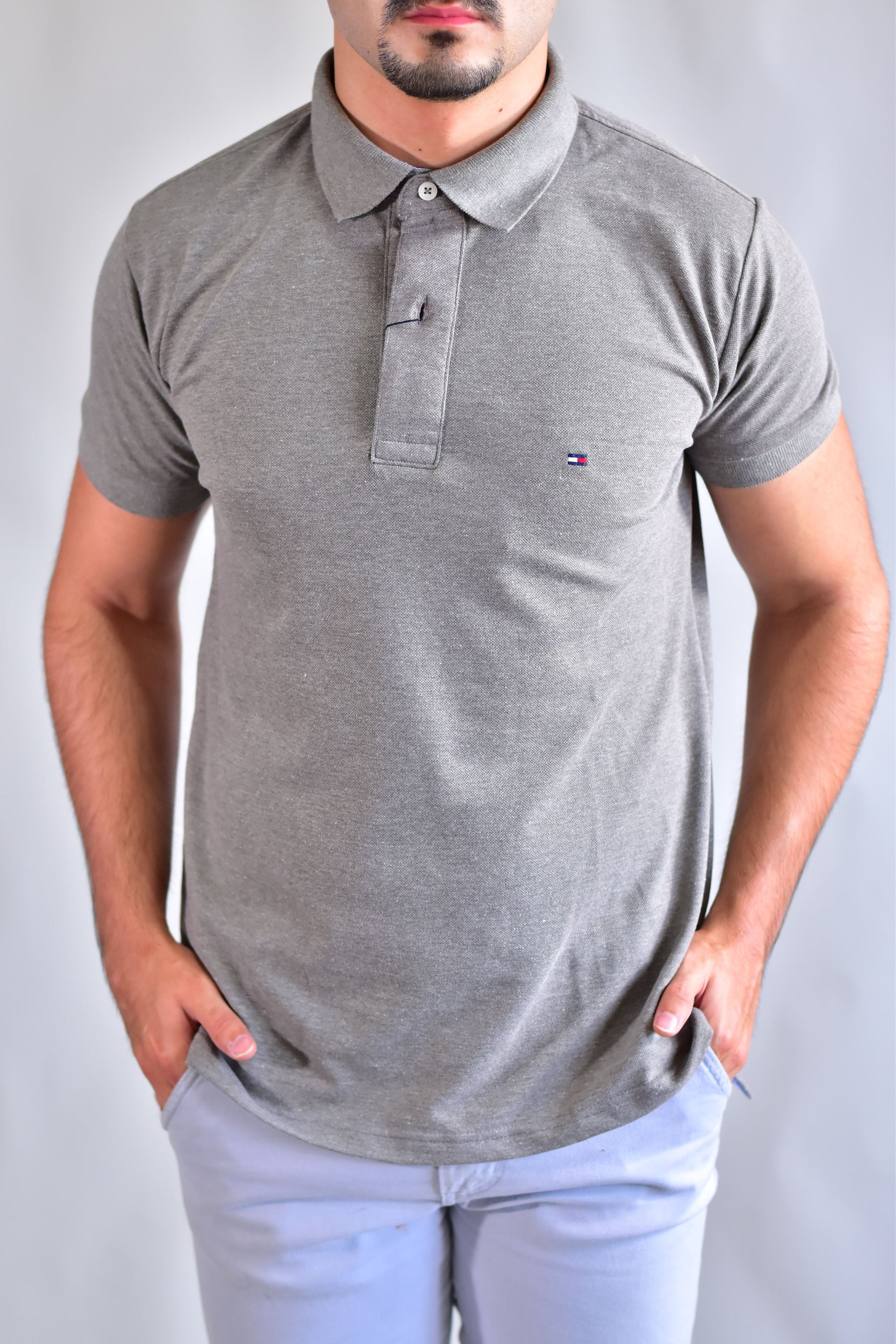 Camisa Gola Polo TH Masculina Coupe Sur Ivy - Cinza