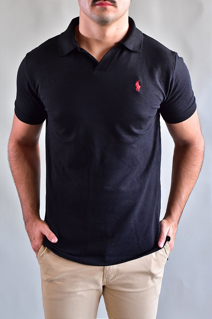 Gola Polo Masculina RL V-Neck - Preta