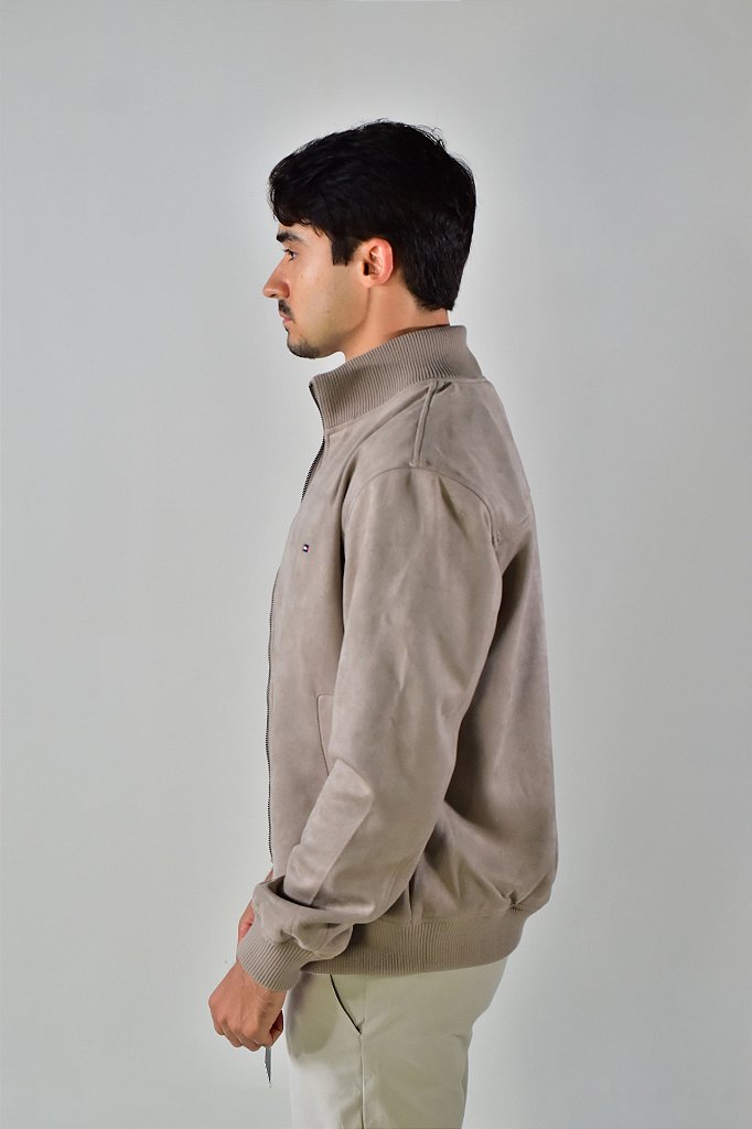 Jaqueta Suede TH - Creme Acinzentado