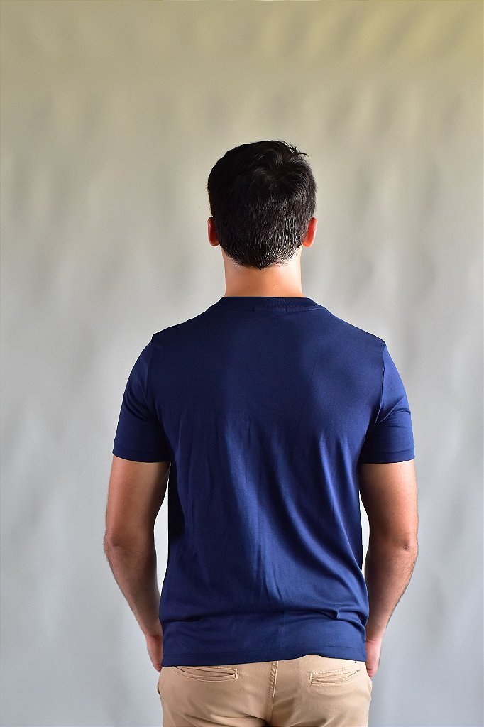 Camiseta Emporio Armani Basic Eagle - Azul Marinho