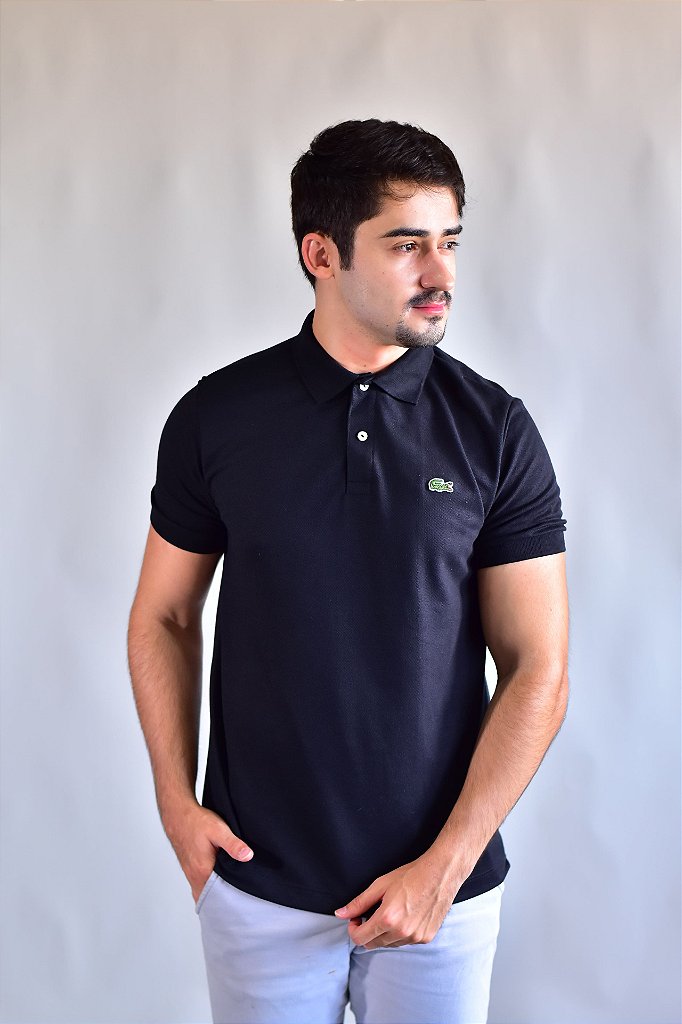 Camisa Gola Polo Masculina LCT – Preta