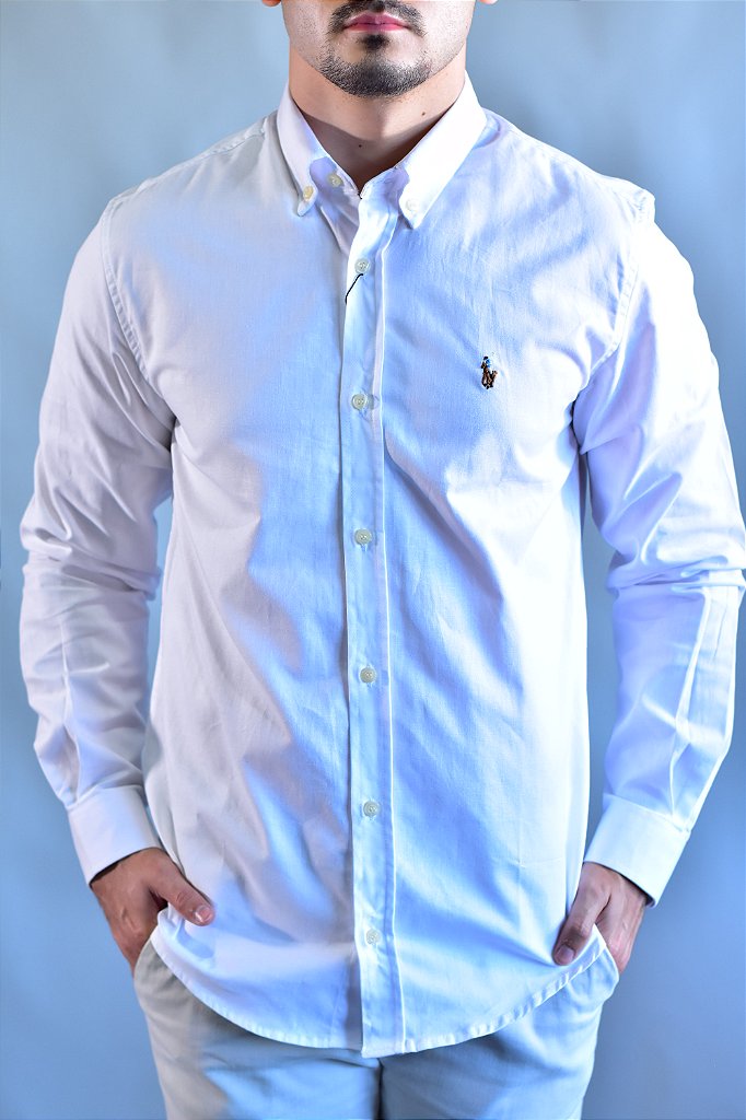 Camisa Social Lisa RL Manga Longa - Branca