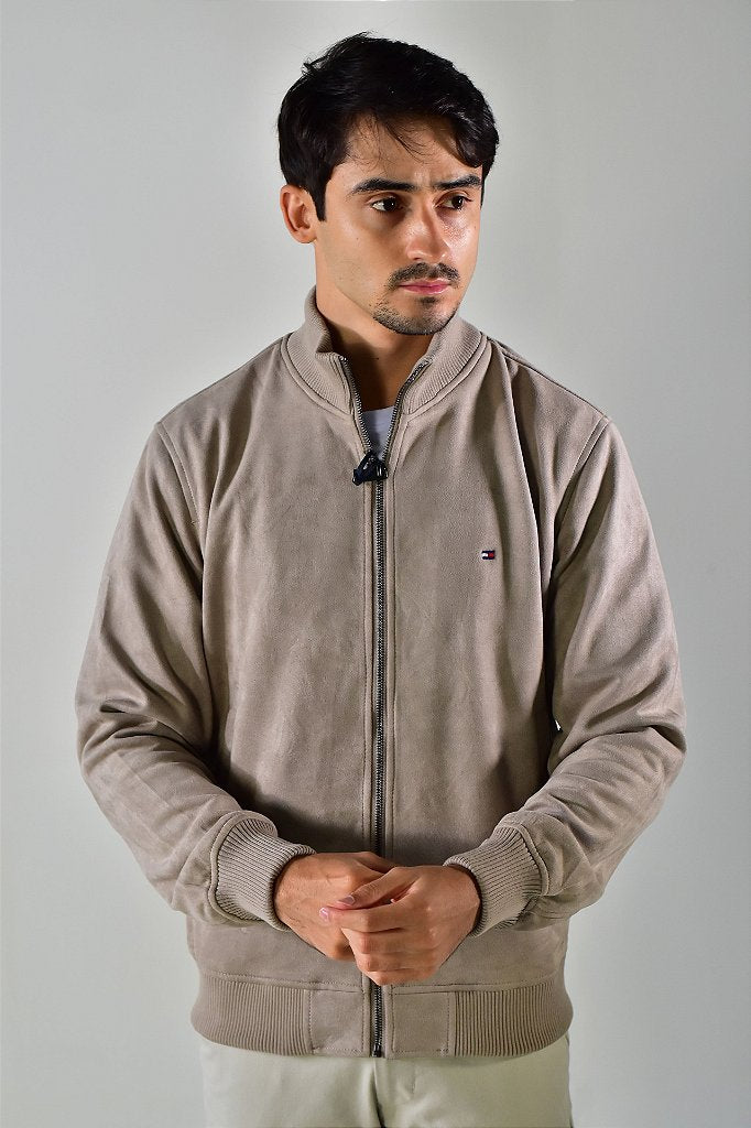 Jaqueta Suede TH - Creme Acinzentado