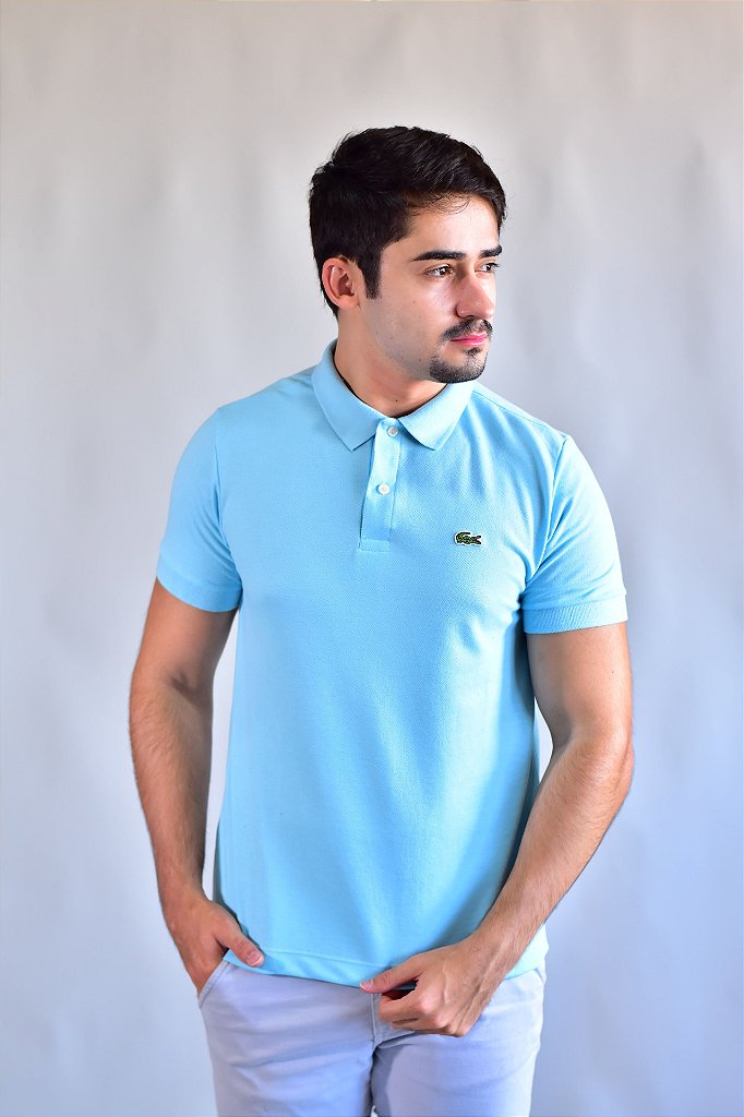 Camisa Gola Polo Masculina LCT – Azul Bebê