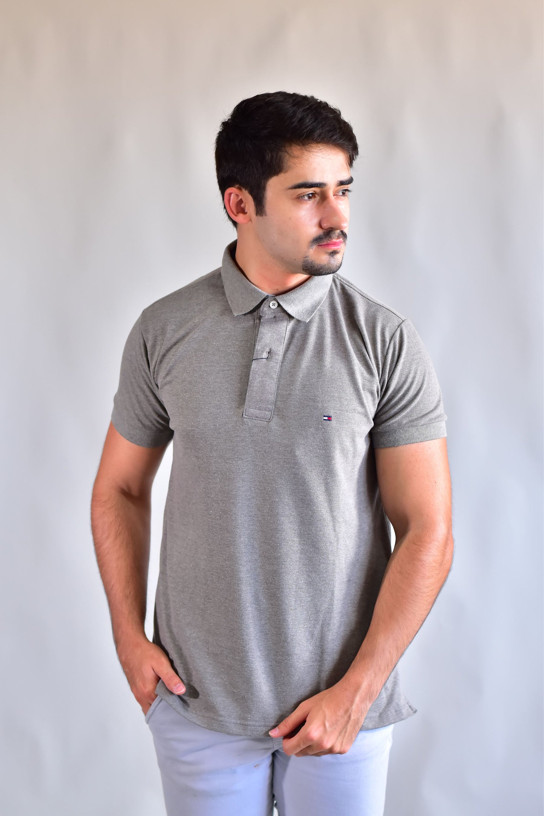 Camisa Gola Polo TH Masculina Coupe Sur Ivy - Cinza