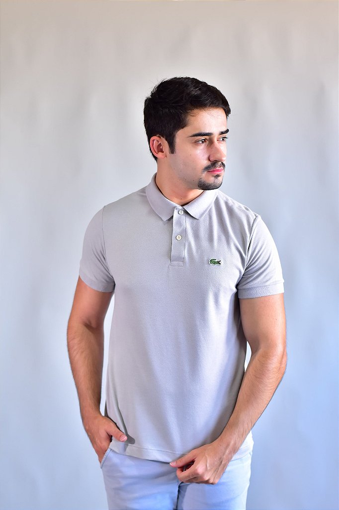 Camisa Gola Polo Masculina LCT – Cinza