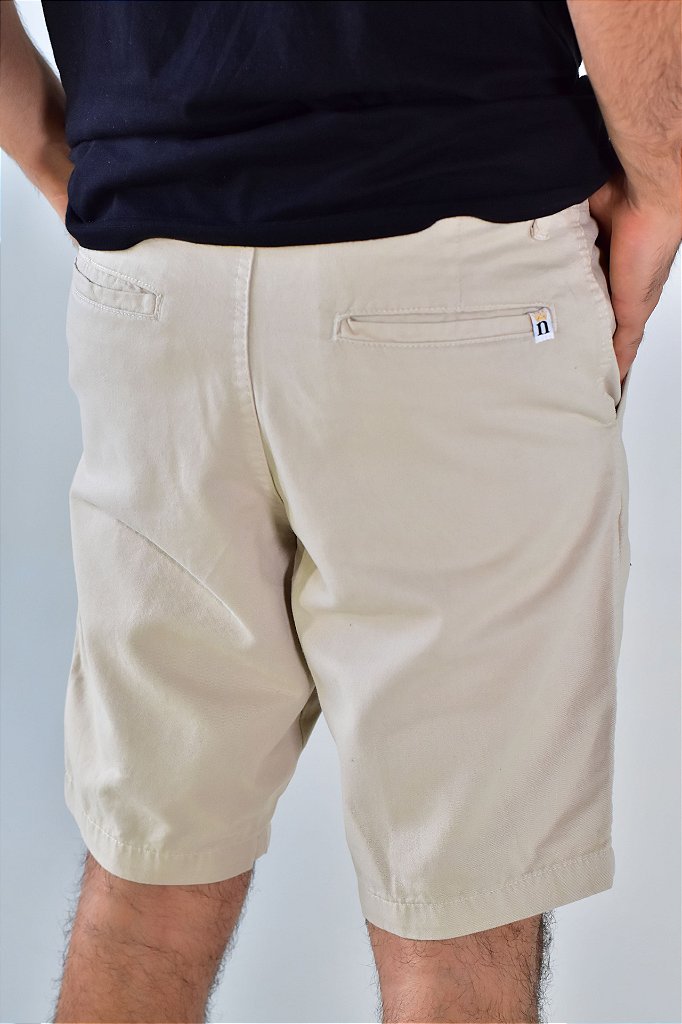 Bermuda Masculina Sarja Nobre Men - Creme