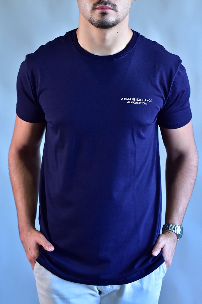 Camiseta A|X Milano/New York Line - Azul Marinho