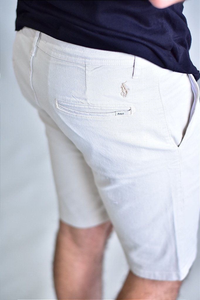 Bermuda Masculina Sarja RL - Creme