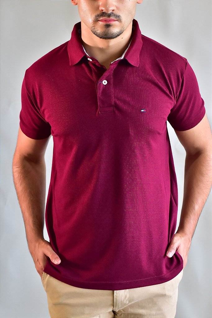 Camisa Gola Polo TH Masculina Coupe Sur Ivy - Bordô