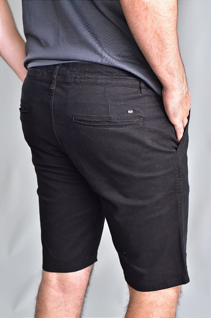 Bermuda Masculina Sarja TH - Preta