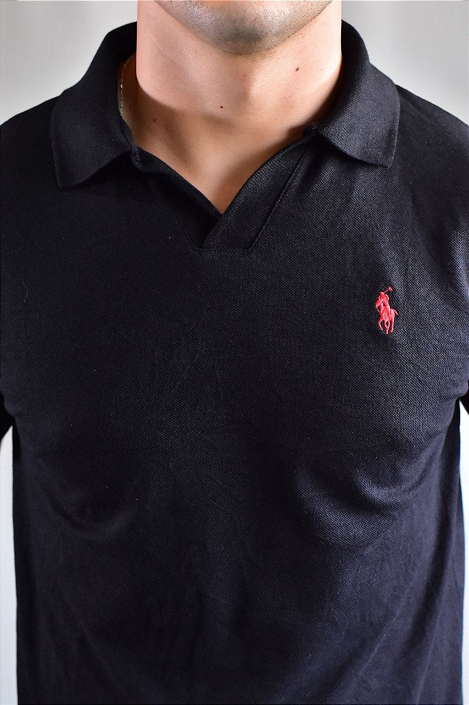 Gola Polo Masculina RL V-Neck - Preta