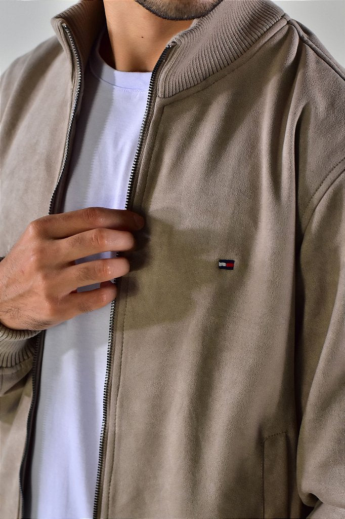 Jaqueta Suede TH - Creme Acinzentado