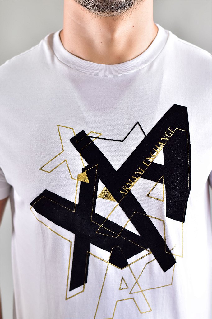 Camiseta AX Velvet Mosaic - Branca