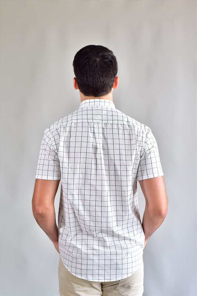 Camisa Manga Curta RL - Xadrez Clássico Branca