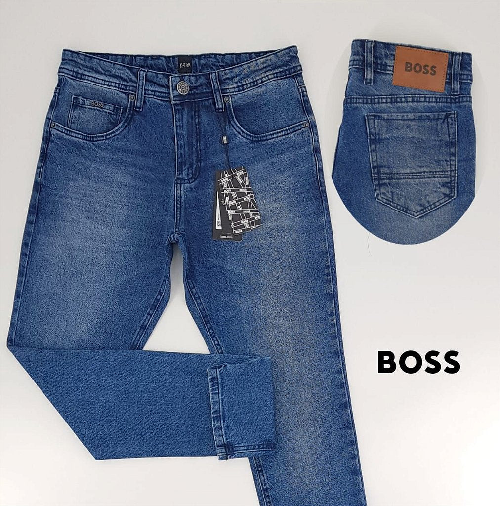 Calça Jeans Boss Denim - Jeans Médio Whiskers