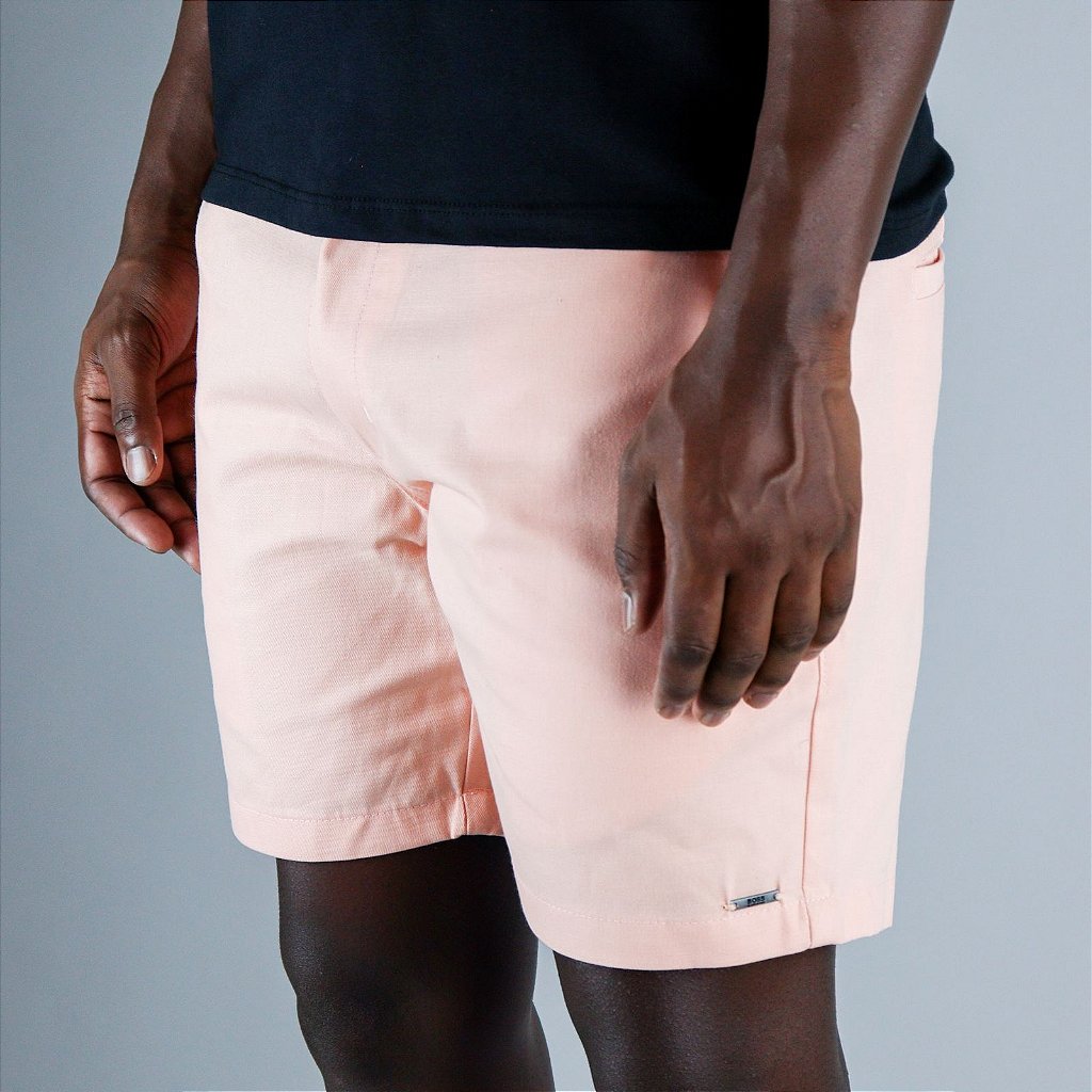 Short Linho Boss - Salmão