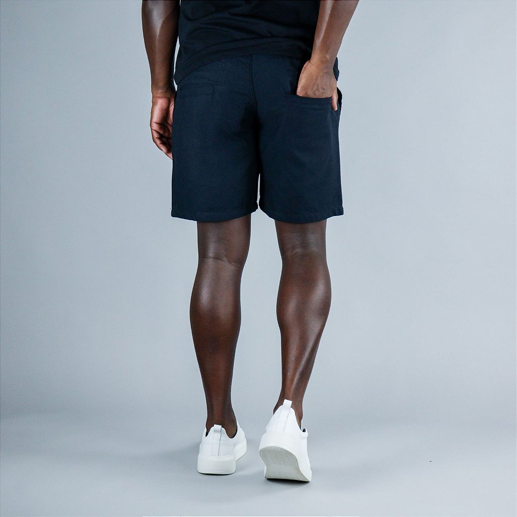 Short Linho Boss - Preto