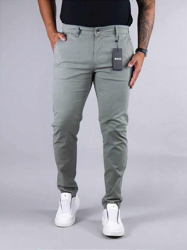 Calça Sarja Boss - Cinza