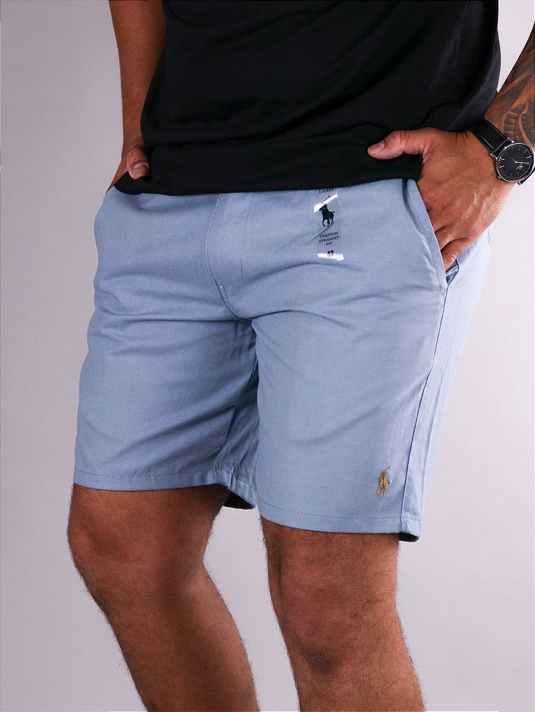 Bermuda Masculina em Linho RL - Azul bebê