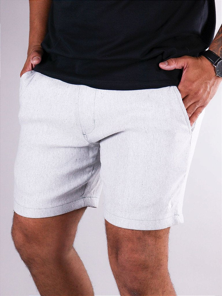 Bermuda Masculina em Linho RL - Cinza