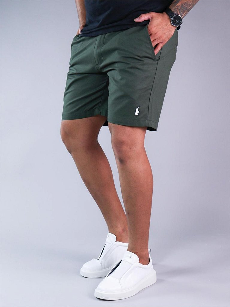 Bermuda Masculina em Linho RL - Verde Musgo