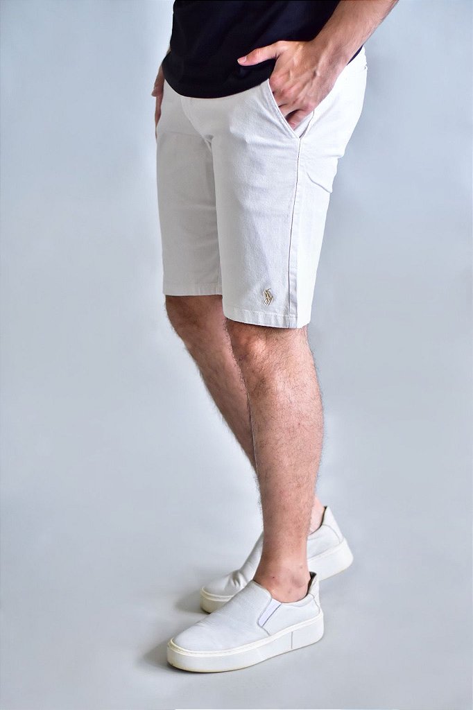 Bermuda Masculina Sarja RL - Creme