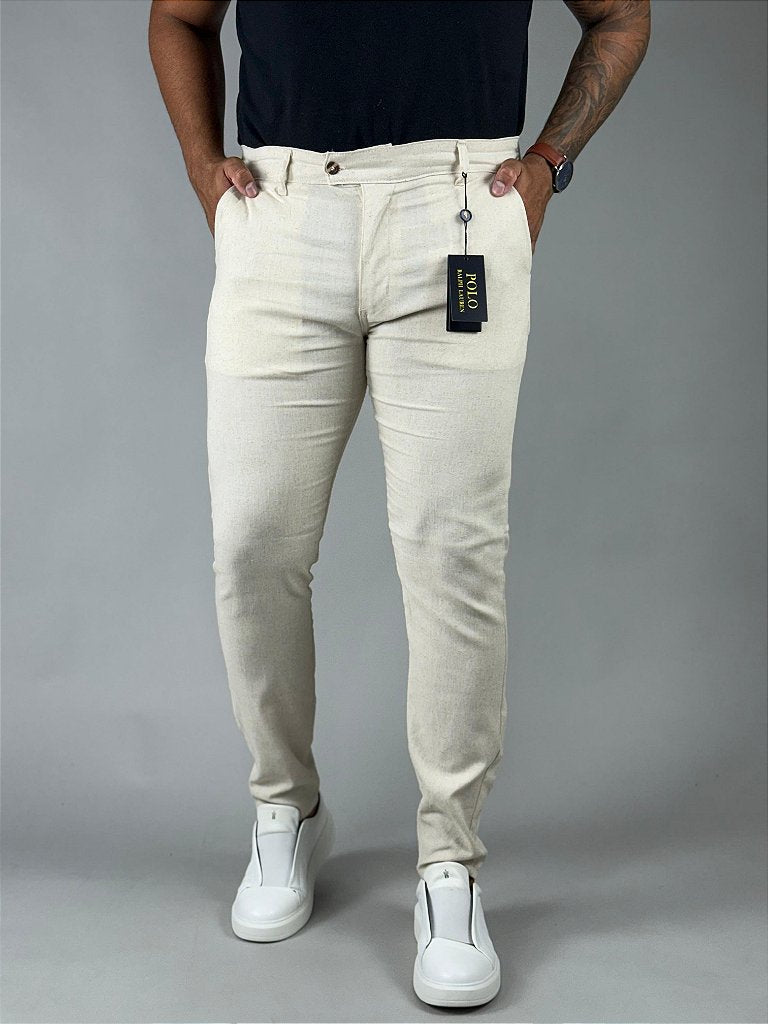 Calça Linho RL - Creme