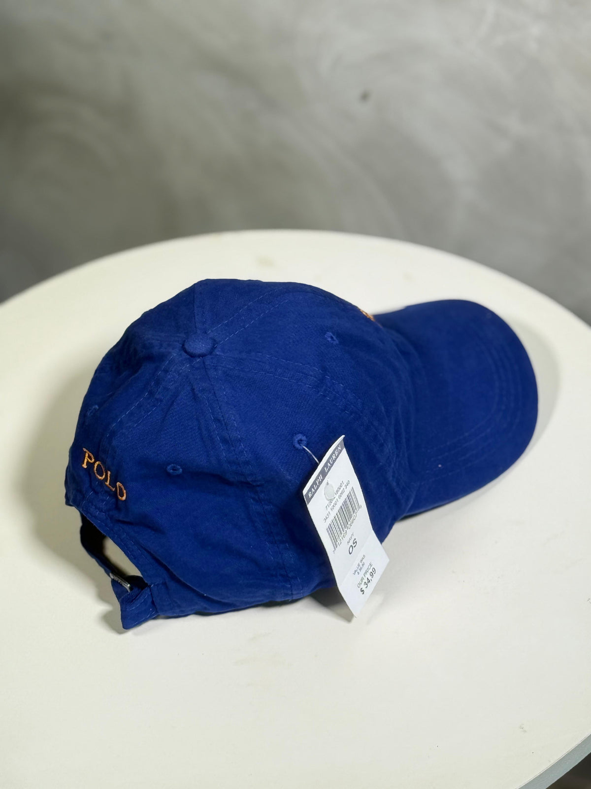 Boné Polo RL Classic - Azul Royal Small Pony Laranja