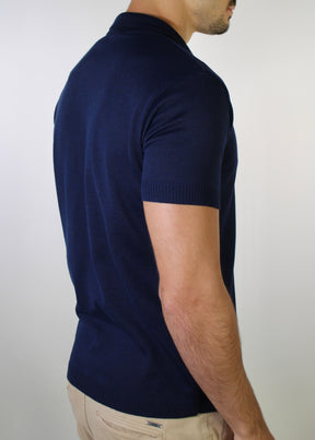 Camisa RL Polo Tricot Gola V - Azul Marinho