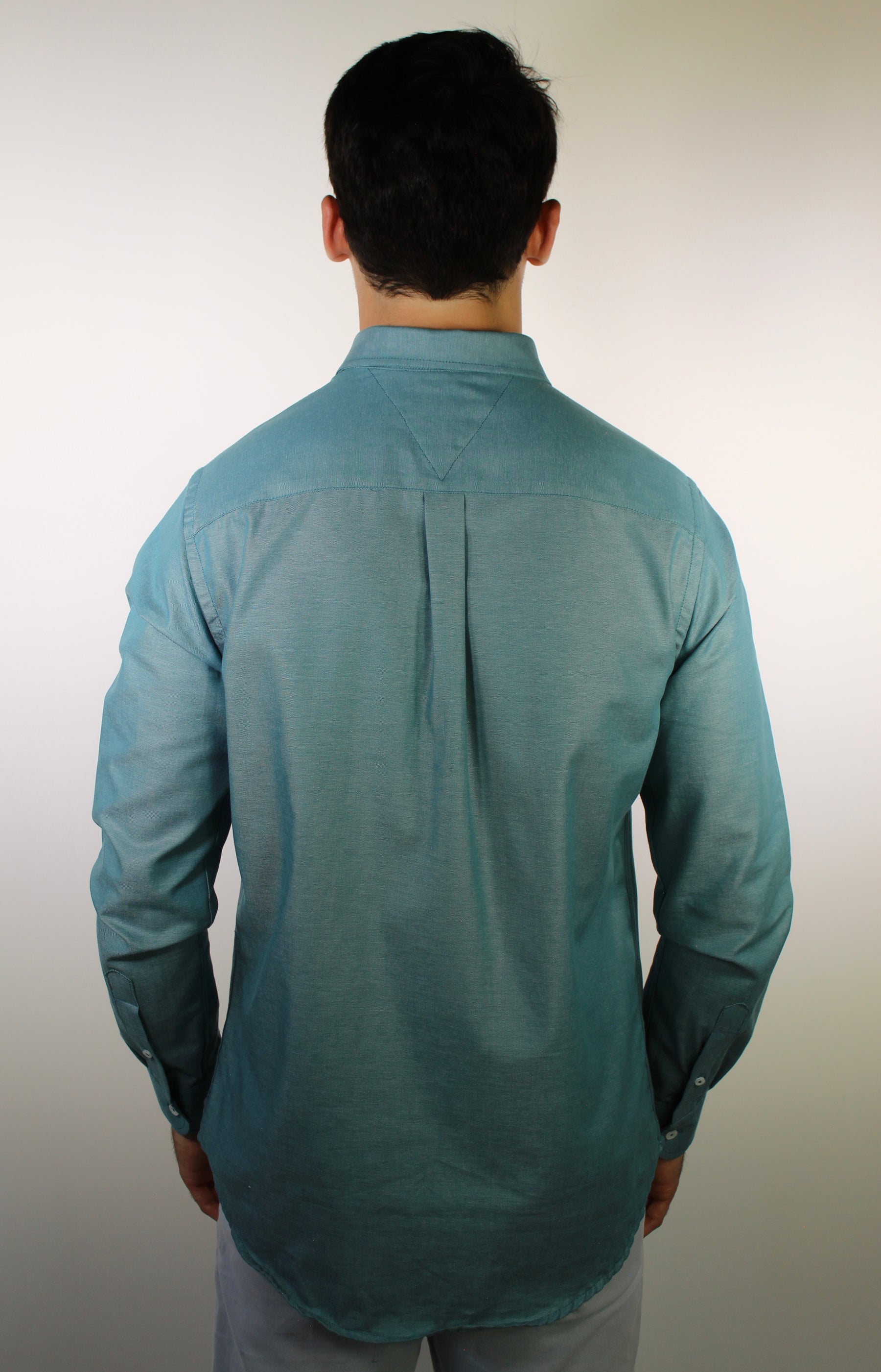 Camisa Social Lisa Manga Longa TH Classic  - Verde Petróleo Mescla