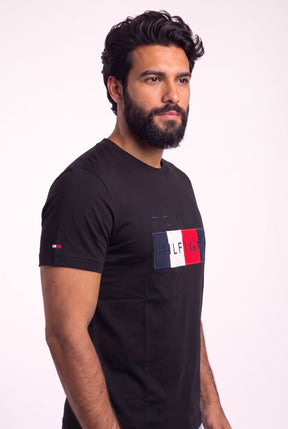 Camiseta TH Nantucket Flag Patch - Preta