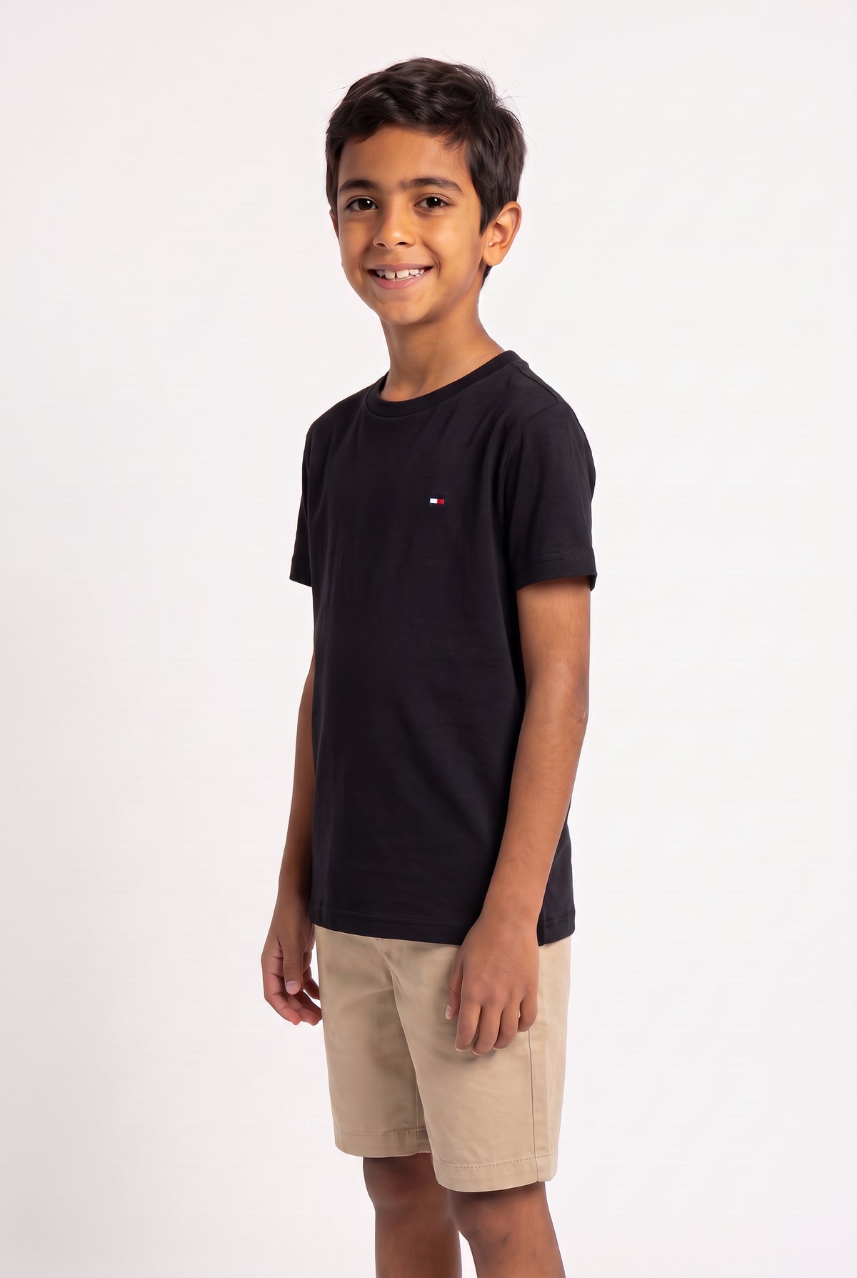 Camiseta TH Classic Nape Infantil - Preta