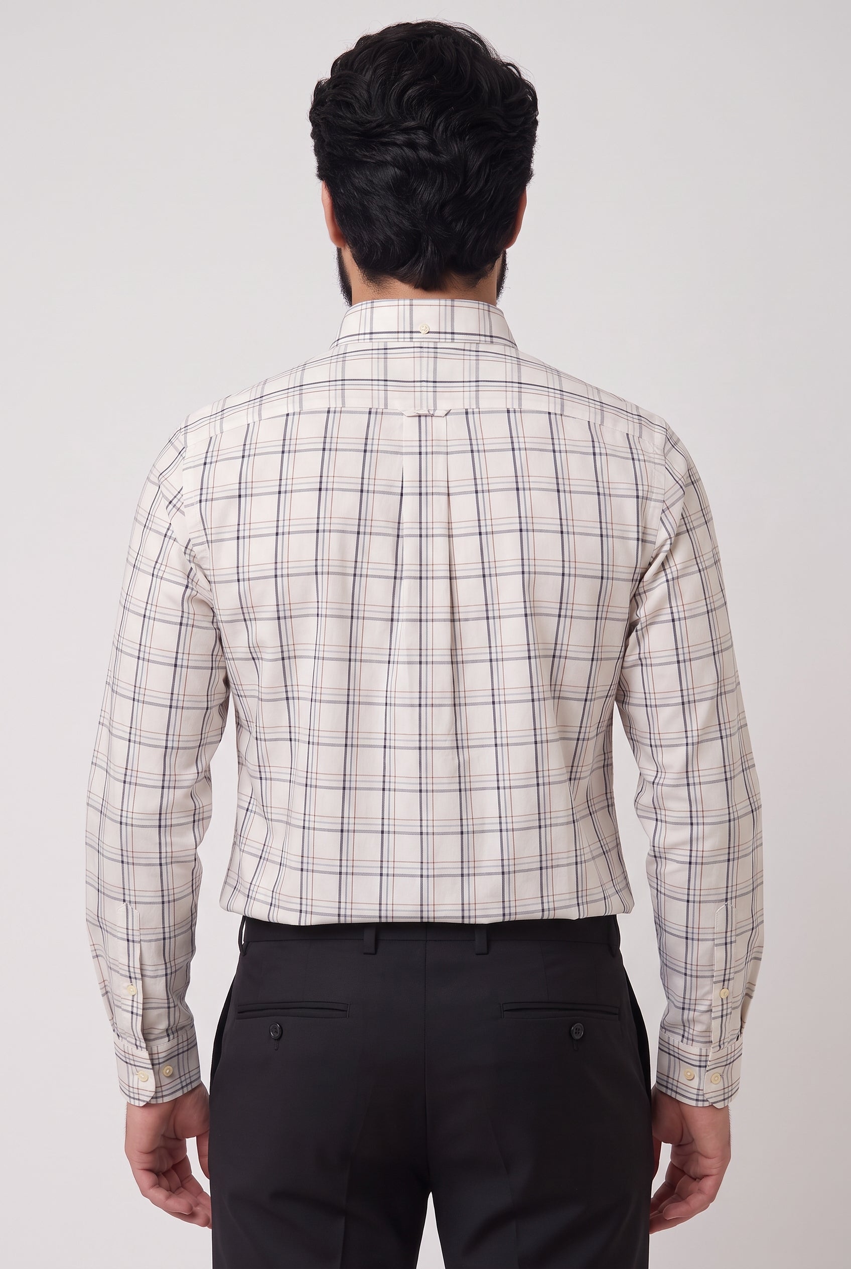 Camisa Social RL Longa - Edinburgh Xadrez Graphite Grid