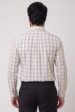 Camisa Social RL Longa - Edinburgh Xadrez Graphite Grid