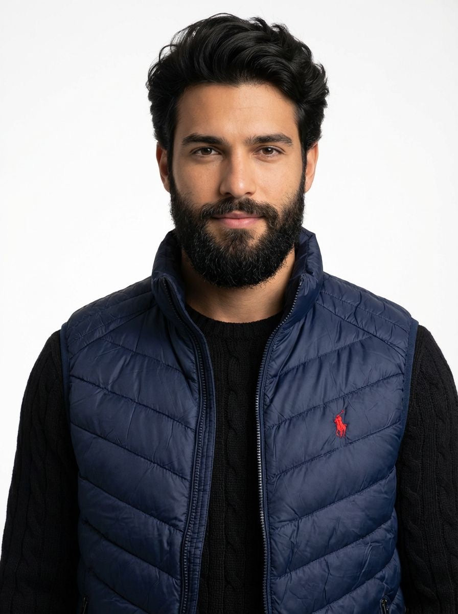 Colete RL Puffer City Heat - Azul Marinho