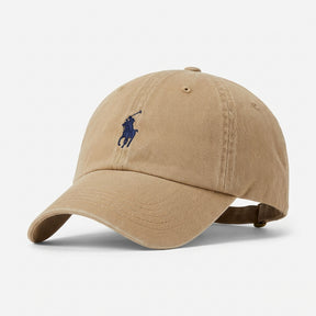 Boné Polo RL Classic - Cáqui Small Pony Azul Marinho
