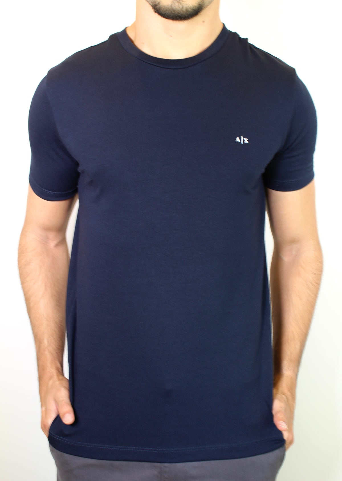 Camiseta A|X Minimal Navy Logo - Azul Marinho
