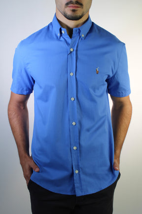 Camisa Social Manga Curta RL - Azul Celeste