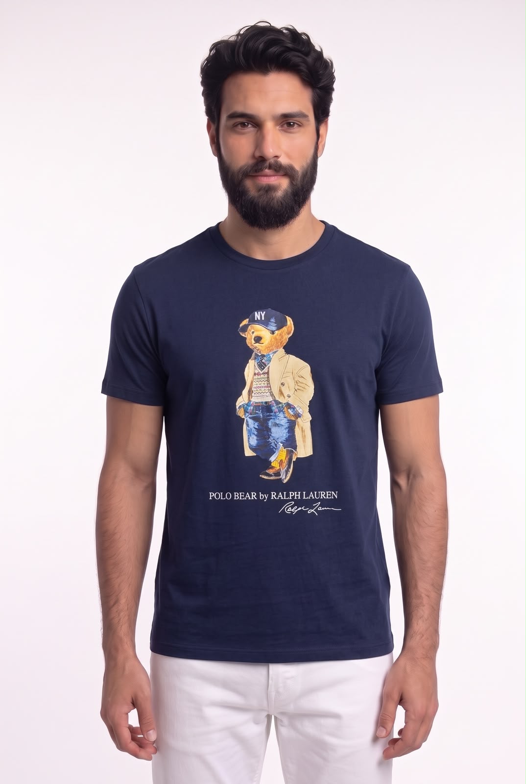 Camiseta RL Madison Avenue Bear - Azul Marinho