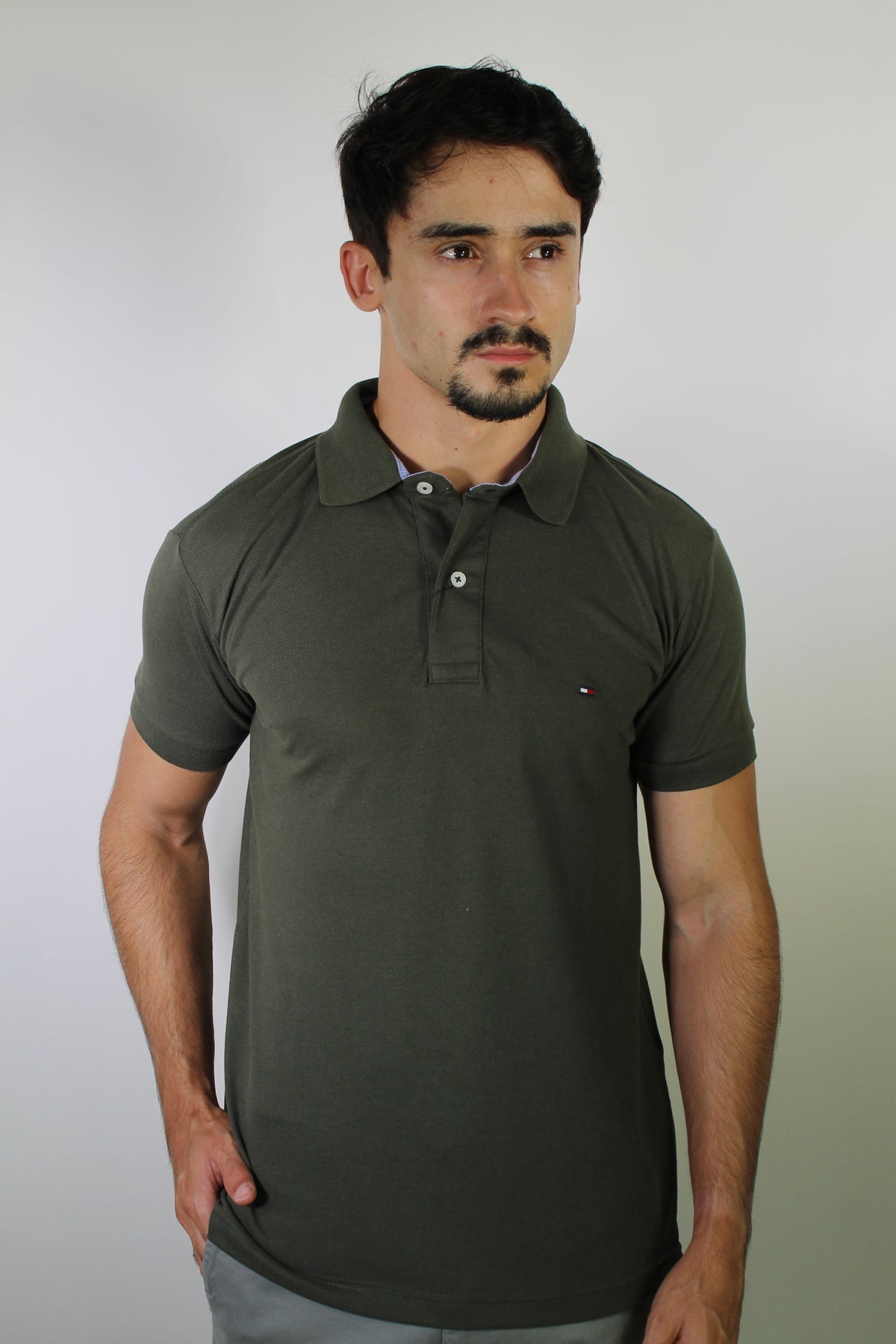 Camisa Gola Polo TH Masculina Coupe Sur Ivy - Verde Oliva
