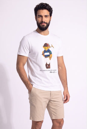 Camiseta RL Sport Icon Polo Rider Bear - Off White
