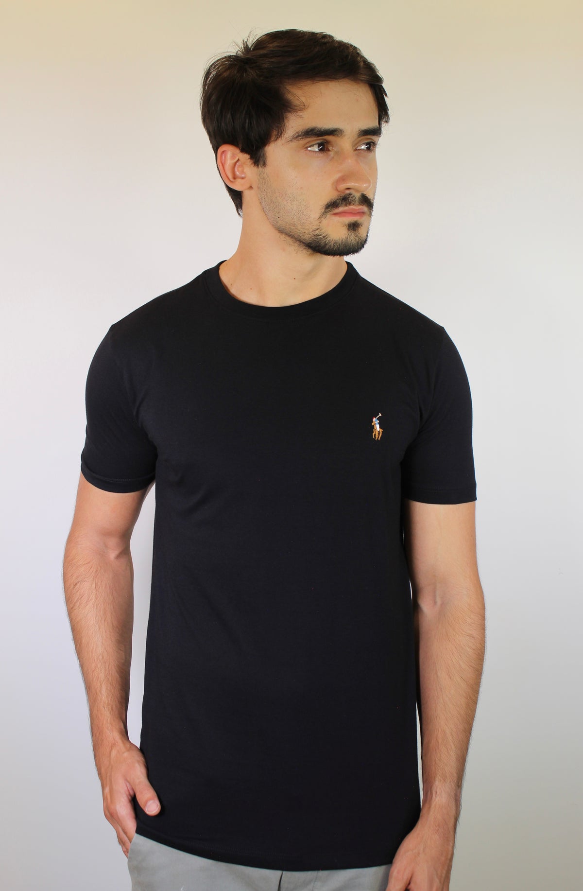 Camiseta RL Essential Small Pony Colorido - Preta