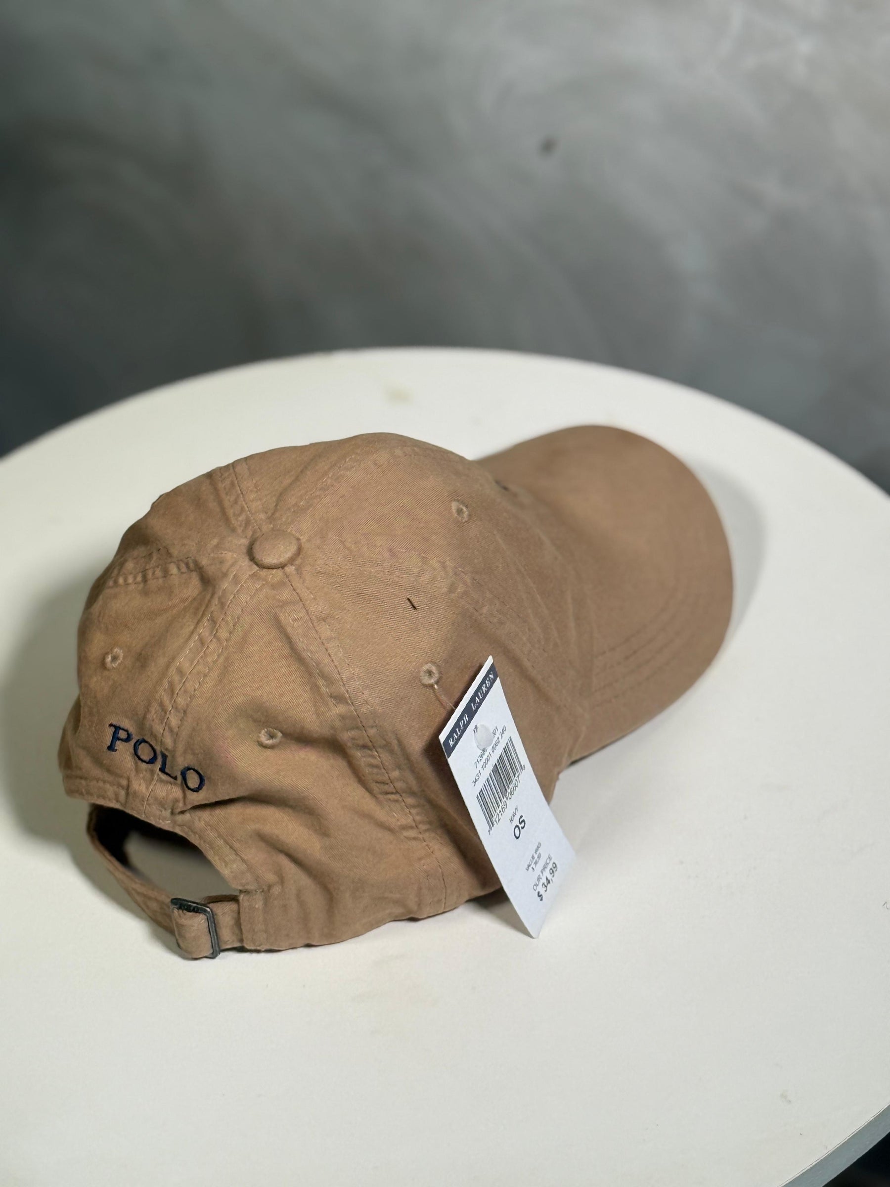 Boné Polo RL Classic - Cáqui Small Pony Azul Marinho