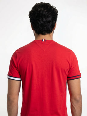 Camiseta TH Minimalist Sleeve Stripe - Vermelha