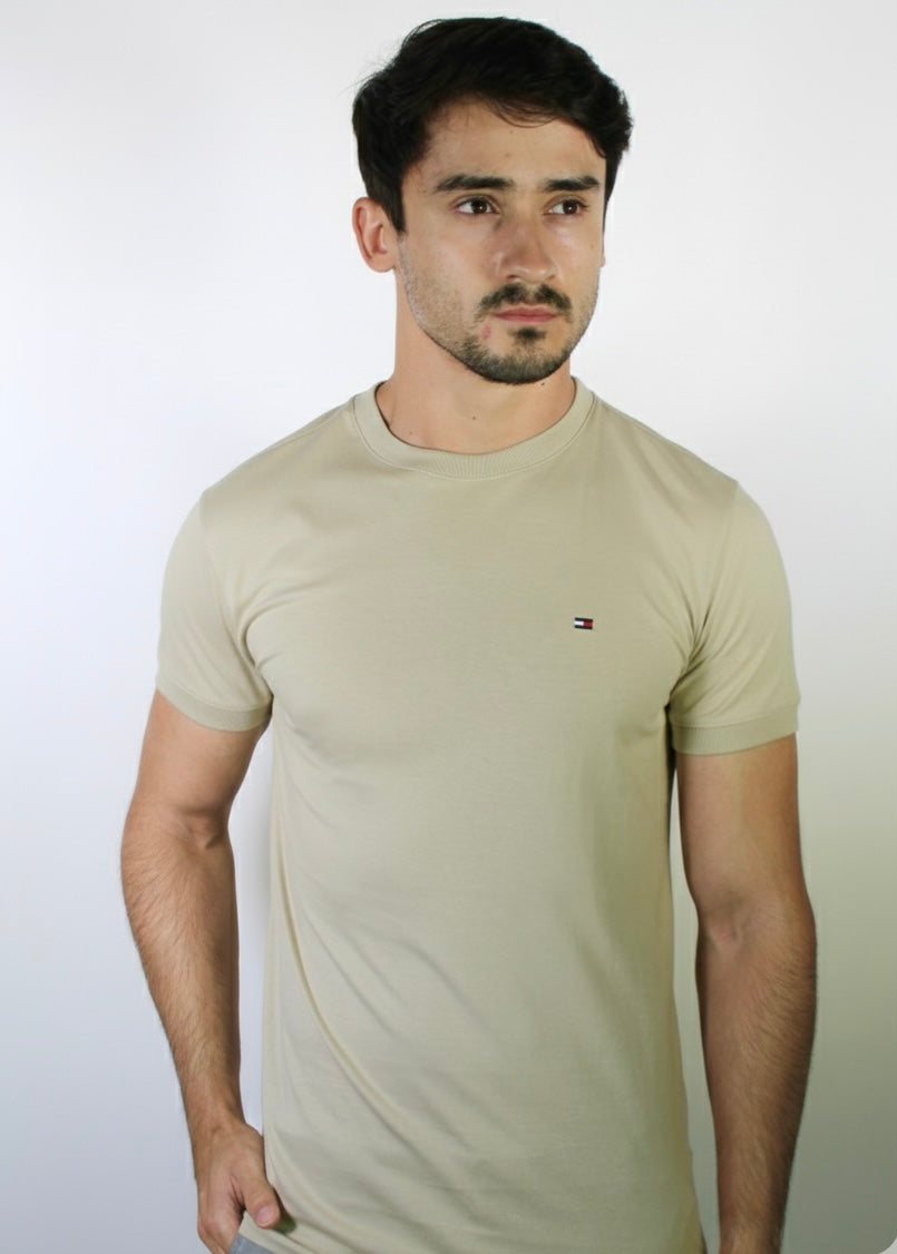 Camiseta TH Masculina Classic Nape - Cáqui