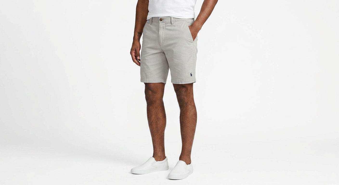 Bermuda Masculina Sarja RL - Cinza