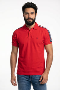 Camisa Gola Polo TH Legacy Shoulder Stripe - Vermelha
