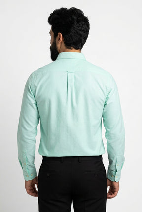 Camisa Social Lisa RL Manga Longa - Verde Água